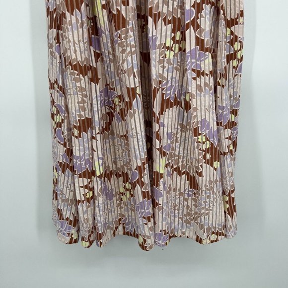 Kate Spade Dress Floral Print Exotic Bloom Burnout V Neck Sleeveless Midi - Picture 7 of 12